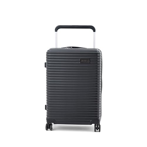 Image of NOVEX Robo Check-in Luggage - Unbreakable Polycarbonate Hard Case, 8 Smooth Spinner Wheels, TSA Lock, Lightweight Durable Travel Suitcase for Men & Women - Black