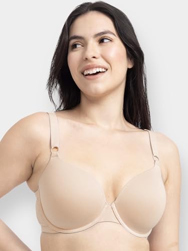 Image of Fruit of the Loom Women's Smooth Cotton T-Shirt Bra - Ultra-Soft, Flexible, and Invisible Under Tees