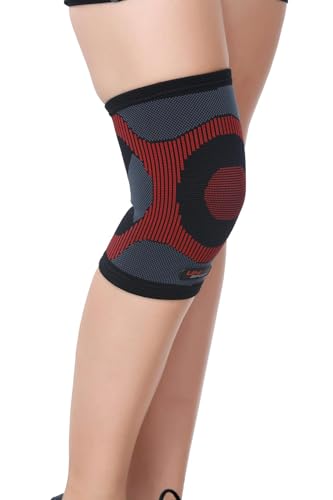 Image of UM Knee Support 3D (F-15) for Greater Hold On Skin & Stability, Manages Knee Cap Control and Pain Relief | Knee Caps Compression Support for Gym, Running, Cycling, Sports (Pack of 1, Large)