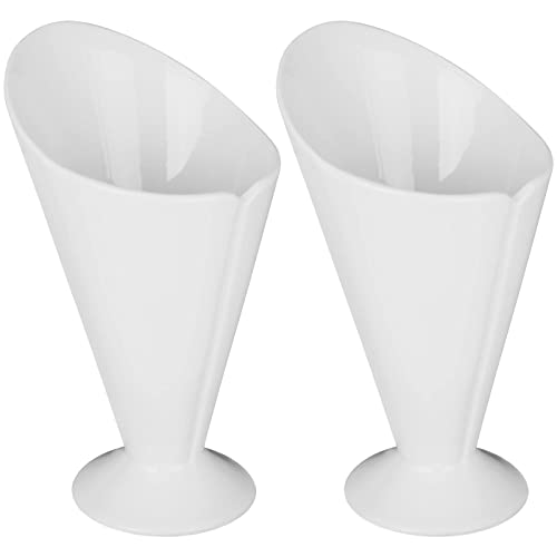 A.I. & E. Alpina Pommeshalter aus Keramik 2er Set Pommes Halter Tüte...