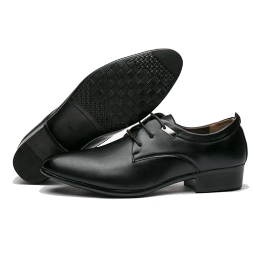 Mens Dress Shoes Retro Plain Toe Business Oxfords Casual Dress Shoes for Men4