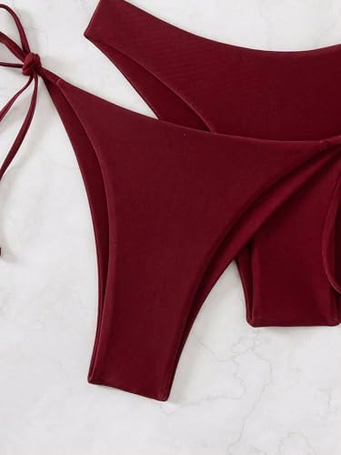 Womens Solid Color Halter Tie Sexy Bikini Set, Bathing Suits Swimsuits For Women3