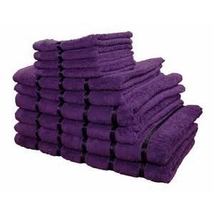 Bedding Heaven Violet satiné à rayures Coton égyptien towels. 2 essuie-mains et 2 serviettes de bain Cover