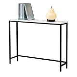 【Surface Pratique】Cette console d'entrée offre un plateau spacieux et une structure robuste pour y déposer clés, portefeuille, petits objets de décoration ou objets du quotidien. Elle constitue un espace pratique pour garder vos essentiels organisés et à portée de main