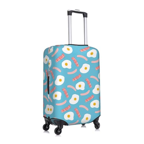 Hot Dog Egg Pattern Print Luggage Suitcase Cover Protector Luggage Washable Covers With Concealed Zipper3
