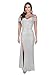 Figdaw Off Shoulder Sequin Formal Gowns and Evening Dresses for Women,Wedding,Prom,Gala,Floor Length with Side Slit & Lining(Silver,M,WLF01)