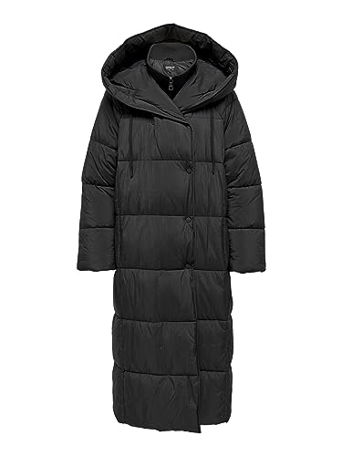 ONLY Damen Onlhailey Otw Puffer Coat, Schwarz, M EU