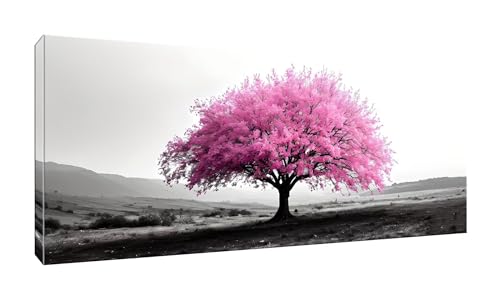 Peinture par numéros adulte arbre rose grand format pour sublimer votre décoration de salon