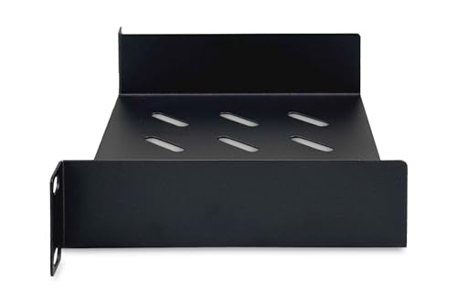 DIGITUS Fachboden - 1HE - 10-Zoll (254 mm) - Für Netzwerk-Schrank - 150 mm Tief - Perforiertes Stahl-Blech - Schwarz – Ansicht 4