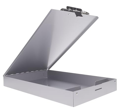 Saunders Recycled Aluminum Redi-Rite Storage Clipboard with Self-Locking Latch – Lightweight, Weather-Resistant Lacquer Finish Stationery Box. Office Products, Silver, Letter - Image 6