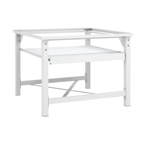 Karoldeare Double Washing and Drying Machine Pedestal White Steel 337042