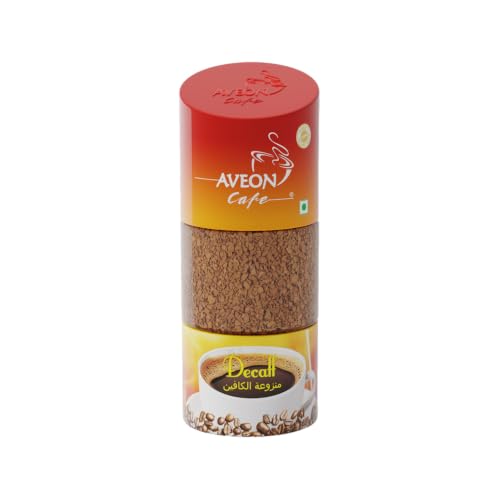Image of Aveon Cafe Decaf Flavored Instant Coffee - 100g | Delightful Decaf Coffee Granules with Rich Flavor | 100% Brewed-to-Perfection Decaf Coffee