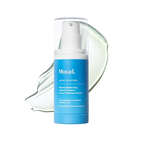 Murad Biome-Balancing Acne Treatment – Salicylic, Mandelic, and Glutamic Acid Serum for Clearing and Preventing Breakouts, Decongesting Pores, and Balancing Skin Microbiome – 1.0 Fl Oz