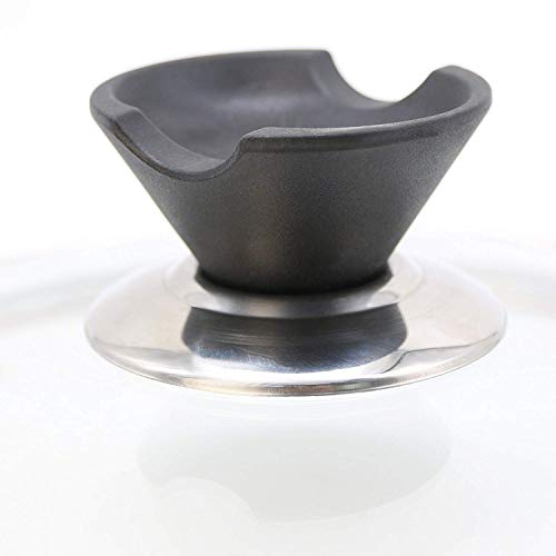 9 Inch Tempered Glass Lid Accessory For Instant Pot 5 Or 6 Quart Pressure Cooker, 8.5" Diametre Universal Pan Pot Clear Cookware Lid/Cover With Spoon Rest/Holder Knob Handle Design, With Steam Vent Holedesign, With Steam Vent Hole #TOP6