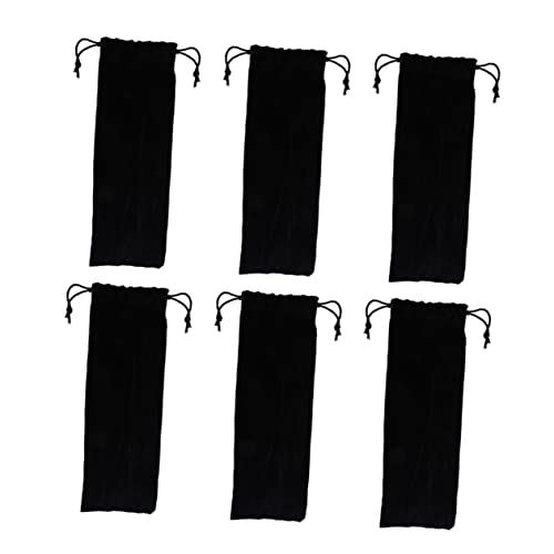 Mikinona Practical Straw Carrying Case Flannel Pouch 6pcs Reusable Straws Bag Lunch Box Silverware Storage Travel to Wash (lunch Box