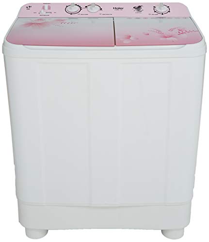 Haier 8 Kg Semi-Automatic Top Loading Washing Machine (HTW80-1159, Pink)