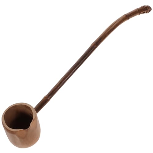 Luxshiny 125462X9Z9D19CT3XMOWK31 Wooden Spoons Wooden Ladle Japanese Tea Ceremony Ladle Handled Water Dipper Bailer Bamboo Root Spoon Water Ladle Scoop Tea Ceremony For Home Tea House Wooden Spoons Soup Ladle cover