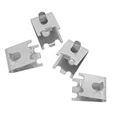 FUTUREORYY 4 Stück Teiliges Edelstahl Kühlschrank Einlegeboden Clips Verstellbare Regalträger mit Gebogenem Schwalbenschwanz-design Korrosionsbeständig und Stabil für Flexible Lagerung im