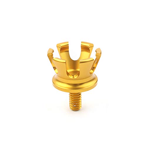 GZYF Motorrad Crown Stil Hinten Sitz Bolzen Schraube Für FLST FXST, Dyna FXD, Für 883 1200 1996-UP, Gold