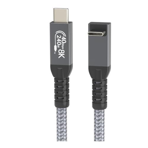 Grannerton USB 4 P[u 90° ̃G{ 40Gbps USB4 ^Cv C f[^P[u }[d PD 240WA8K rfI] 1M