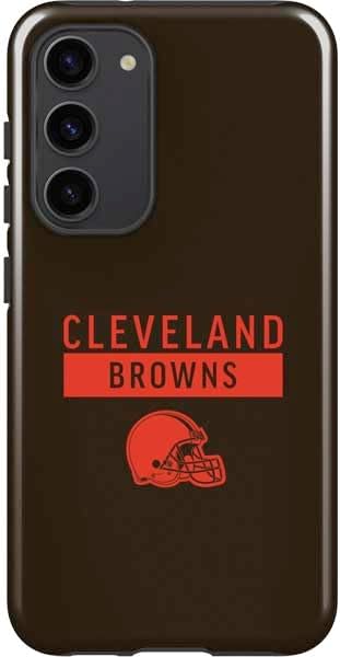 Skinit Pro Phone Case Compatible with Galaxy S23 Plus - Officially Licensed NFL Cleveland Browns Distressed Design