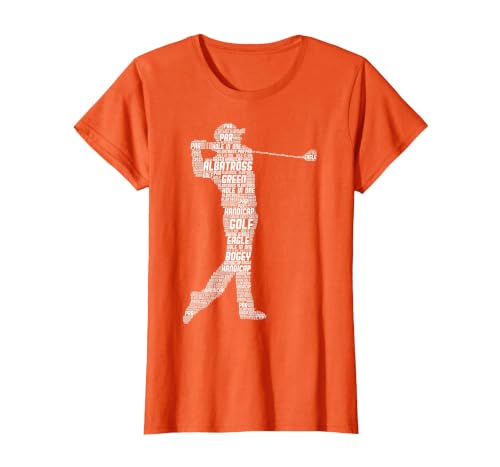 Golf Golfer Golf Player Men Children Boys T-Shirt, Women, Orange, 3X-Large