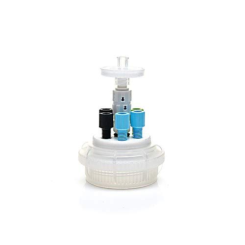 Foxx Life Sciences 450-0604-FLS, Polypropylene HPLC GL45 Solvent Reservoir Cap Assembly, Class VI PTFE Manifold, 1 Ports