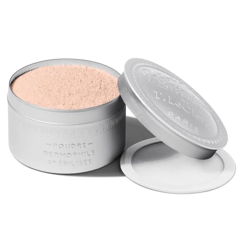 Image of T.LeClerc DERMOPHILE Loose Rice Powder - Jumbo Size - Long-Lasting Mattifying Setting Powder - Natural Finish for All Skin Types (BISTRE, 25G)
