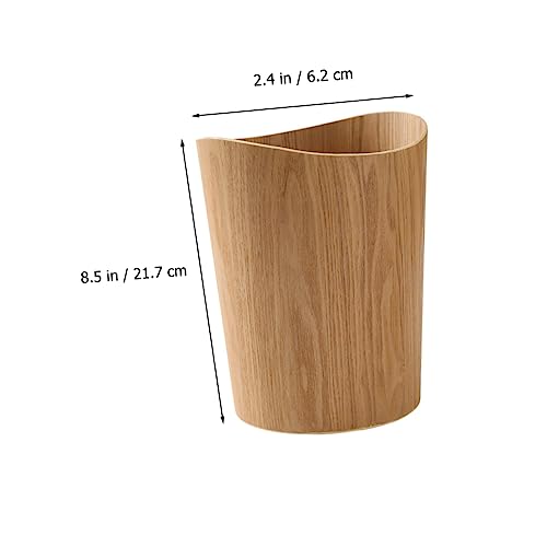 Contenedor de basura SOLUSTRE con tapa de madera sin tapa miniatura 6