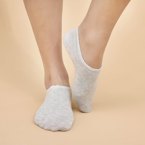 3 Pairs Women's No Show Socks Activewear Ankle Socks with Gel Heel Grip Slip-On Design for Casual Daily Wear2