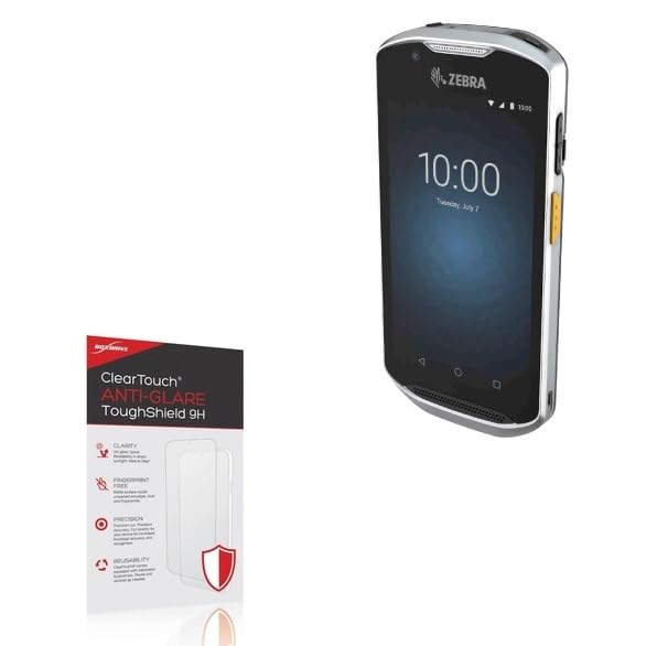 BoxWave Screen Protector Compatible With Zebra TX57x - ClearTouch Anti-Glare ToughShield 9H (2-Pack), Anti-Glare 9H Tough Flexible Film Screen Protector