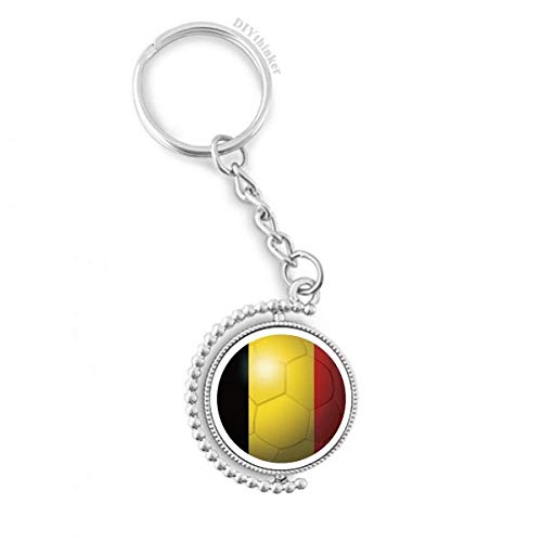 Belgique drapeau national football key ring rotatif haut de gamme pour coupe du monde