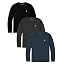 3-pack - Black/Charcoal/Navy - Logo
