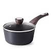SENSARTE Nonstick Sauce Pan with Lid, 2.0 Quart Small Saucepan, Multipurpose Cooking Pot with Stay Cool Handle, Non toxic Kitchen Sauce Pot, Non stick Small Pot, Induction Comptable, PFOA Free