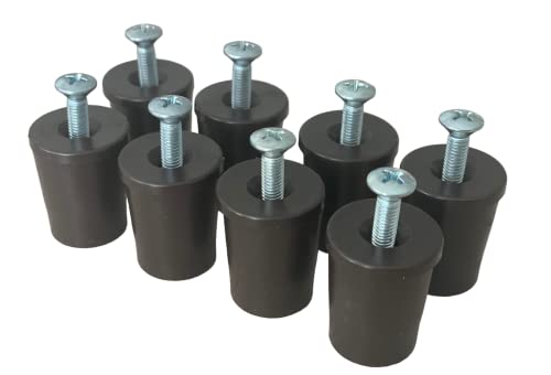 Tappo di Arresto Conico Paracolpo in Nylon per Avvolgibili Tapparelle Conf. 8 Pezzi (30 mm, Marrone)