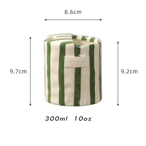 Taza espresso de cerámica estilo italiano verde miniatura 2