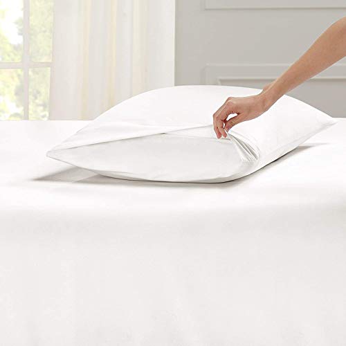 Image of YRM Bedding's White 600-TC Oraganic Cotton 2 Piece Pillow Covers (17 inchx27 inch)
