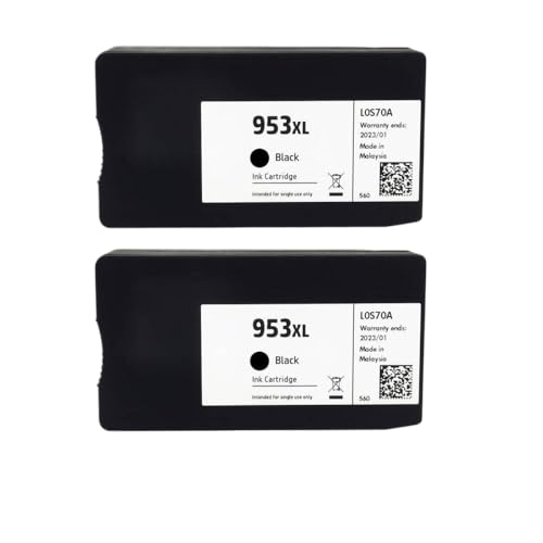 Cartouche d'encre 953 953XL noire pack de 2 pour HP OfficeJet Pro 7740 8710 8210