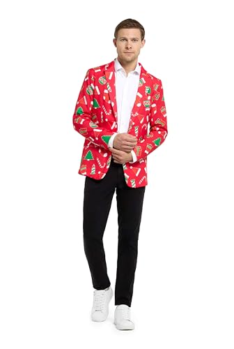 Offstream Men's Christmas Blazer - Ugly X-Mas Holiday Print Outfit - Only Suit Jacket2