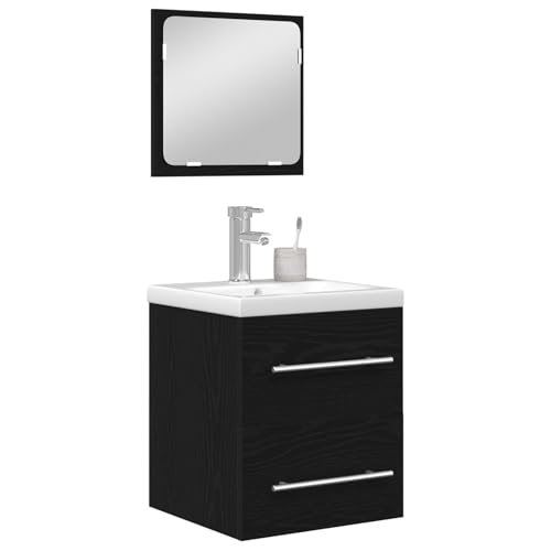 Muebles de baño modernos con armario debajo del lavabo, cajón espacioso y espejo plano 3
