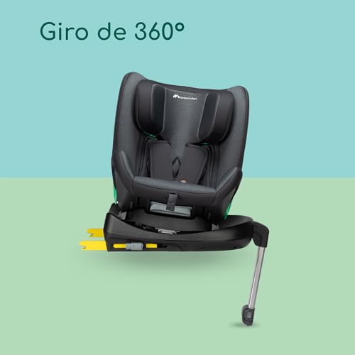 Bebeconfort EvolveFix Plus i-Size, Silla Coche 360, 0-12 Años, 40-150 cm, Silla Coche ISOFIX, Reposacabezas 10 pos., 4 pos. Reclinadas, Protección Lateral, Tejidos Alto Rendimiento, Tinted Black - imagen 5