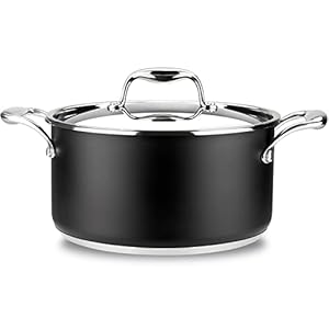 MAGEFESA Prisma – 9.4 inches stew pot, dutch oven with lid, made of 18/10 stainless steel, for all types of kitchens, INDUCTION, easy cleaning, dishwasher and oven safe up to 392ºF