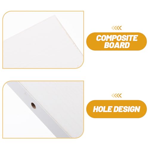 Estante flotante multifuncional y resistente Zerodeko con tablero rectangular blanco 7