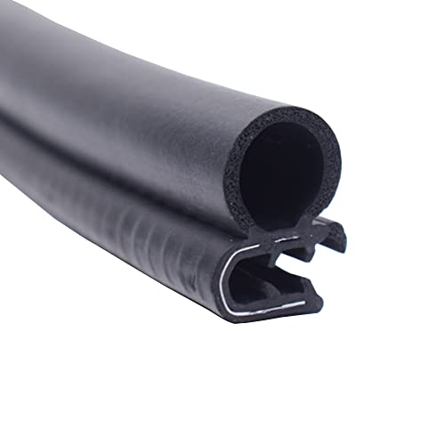 ETOPARS Protectores de borde de puerta de coche de 3 metros en forma de U, protector de goma con foco lateral para barco, furgoneta, camión, 17 mm x 27 mm