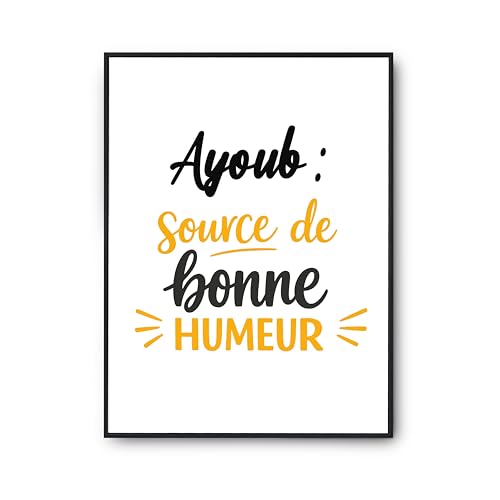 Affiche Ayoub poster humour pour rompre la monotonie d'une décoration murale terne