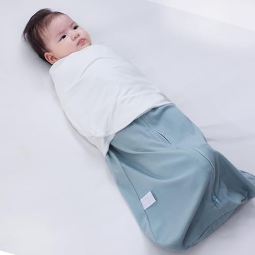Image of Baby Sleep Sack Swaddle 3-Way Adjustable Wearable Blanket 100% Cotton.