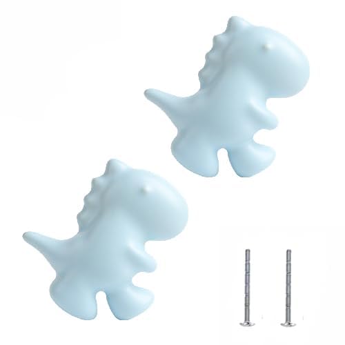 LannuMet Baby Blue Cloud Shape Ceramic Drawer Knobs Handles with Screw for Wardrobe, Drawer, Cupboard, Shoe Cabinet,6PCS