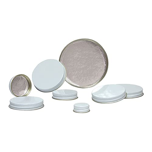 Qorpak CAP-00436 33-400 White Metal Cap with Pulp/Aluminum Foil Liner (Pack of 3400)