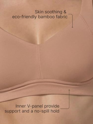Image of Enamor Bamboo Cotton A077, Side Support, Everyday Women's T-Shirt Bra - 3X Softer, 4X More Absorbent, Antimicrobial, Padded, Wirefree, Full Coverage
