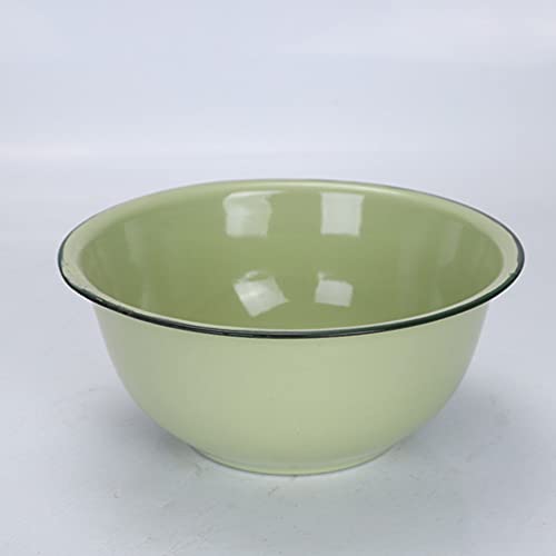 Healvian 2Pcs Tigela de Esmalte Tigela Espessada Tigelas de Cereal Tigelas de Sopa de Estilo Retro B